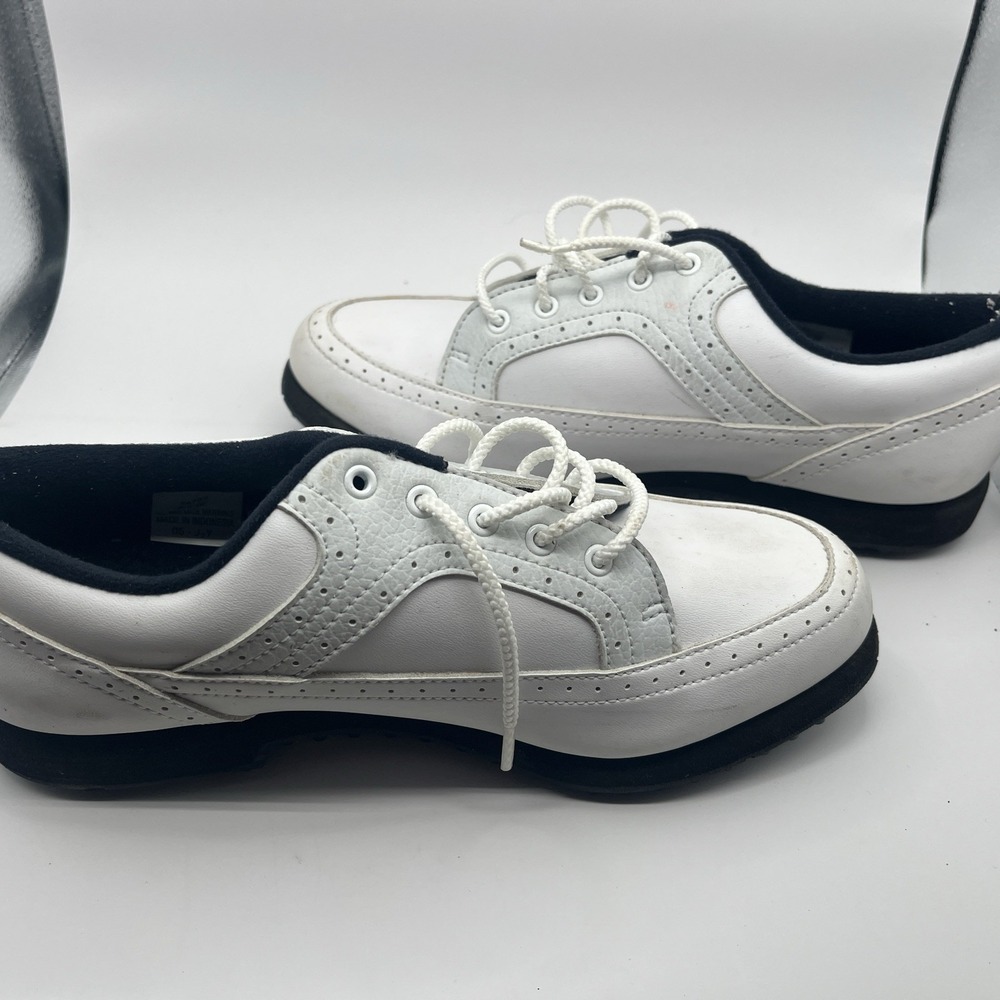 FootJoy GreenJoys Women's White Leather Golf Shoes Size 6.5 6 1/2 Used - Picture 4 of 7